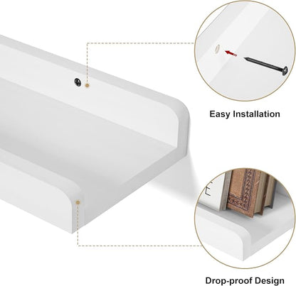 Love-KANKEI 36 Inch Long Floating Shelves Wall Mounted Set of 2, Large Wood - Image 5
