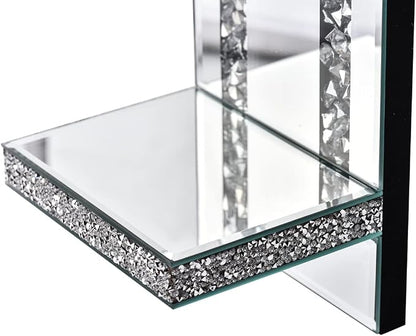 Aeveco Crystal Crush Diamond Mirrored Candle Sconces, Wall Decorations - Image 7