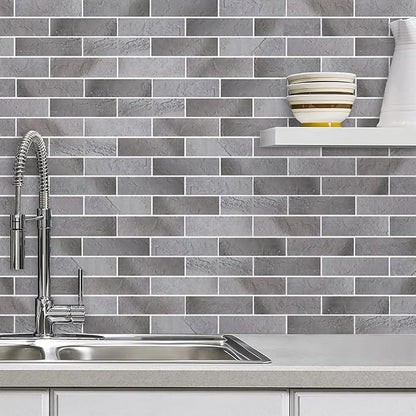100 Vintage Grey Faux Brick Wall Tiles, 3D Thin Brick Veneers - Image 7