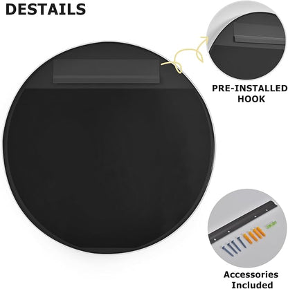 24 Inch Round Bathroom Mirror - Image 7