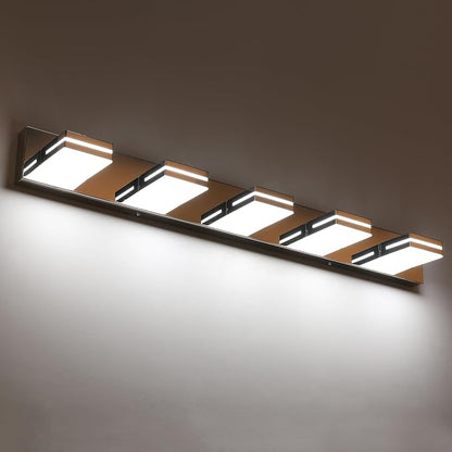 SineRise LED Modern Bathroom Vanity Light Fixtures, Chrome Modern Acrylic - Image 2