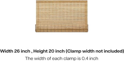 LazBlinds No Tools No Drill Bamboo Roller Shades, Cordless Bamboo Blinds - Image 7