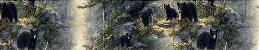 Black Bear Wallpaper Border 196x4 Inch Peel and Stick Wall Border Self Adhesive - Image 2