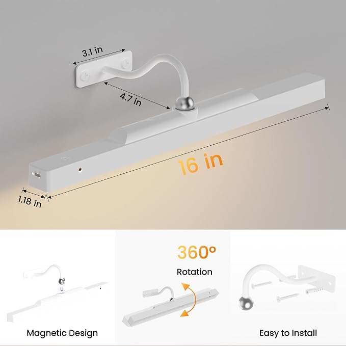Cordless White Picture Lights for Wall Artworks - Image 5