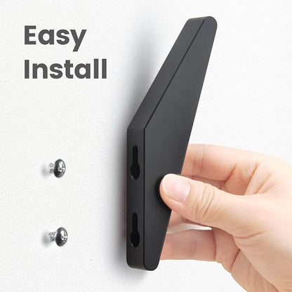 COCOYA 4Pack Metal Wall Hooks, Minimalist Coat Hooks Matte Black Simple Modern - Image 3