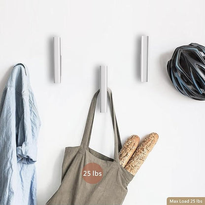 Wood Wall Hooks 4 Pack Coat Hooks Wall Mount White Wooden Hooks - Image 6