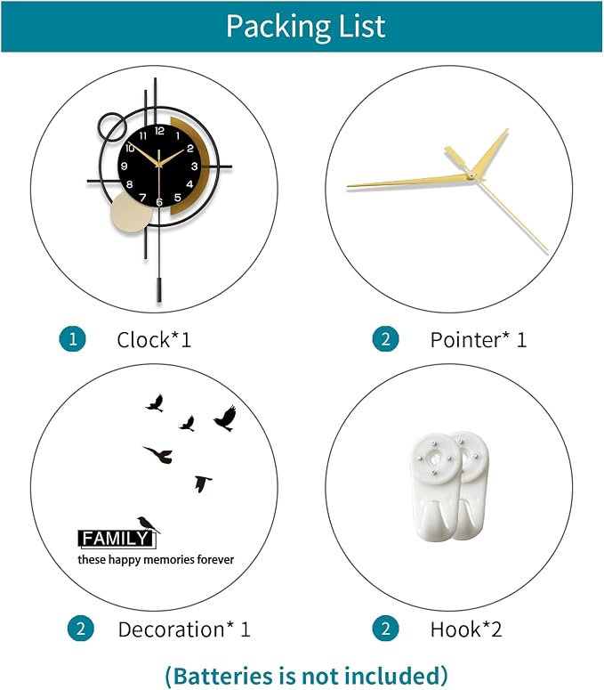 Wall Clock for Living Room Decor Decorative Wall Clock - Image 7