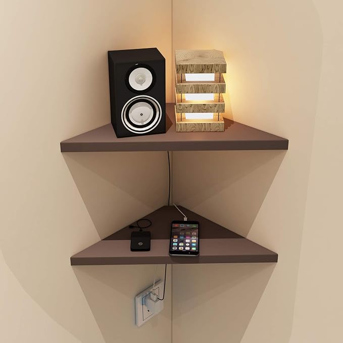 evron Corner Mounting Shelf Set of 2 – Easy to Install Floating Wall Shelves - Image 5