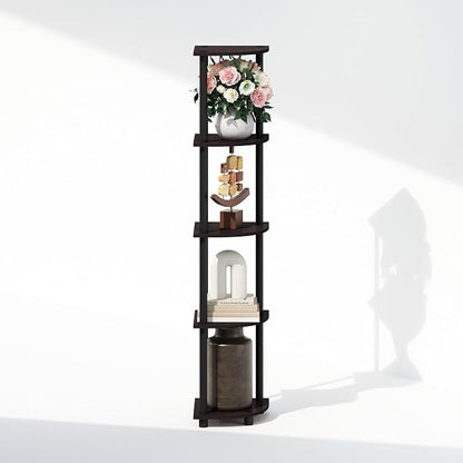 Furinno Turn-N-Tube Storage Shelves, 5-Tier Book Shelf, Corner Shelf, Toolless - Image 7
