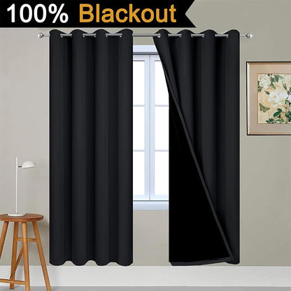 Yakamok 72 Inch Length 100% Blackout Curtains - Image 2