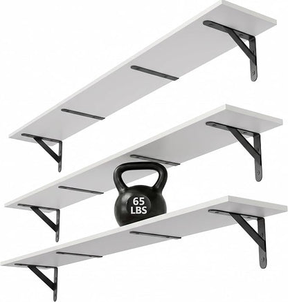 WOPITUES Floating Shelves for Wall 48″W x 8″D, Long Wall Mounted Shelves Set of by WOPITUESOfficial