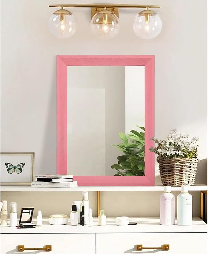 AAZZKANG Rectangle Mirror with Wood Frame Modern Farmhouse Wall Mirrors Decor - Image 4