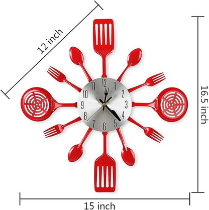 16 Inch Cutlery Kitchen Wall Clocks - Image 2
