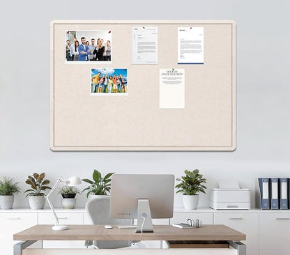 Large Bulletin Board, 48 X 36 inches Felt Board Notice Pin Board, Self-Adhesive - Image 7