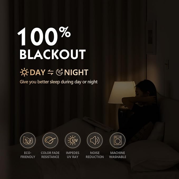 FMFUNCTEX 100% Blackout Curtains - Image 3