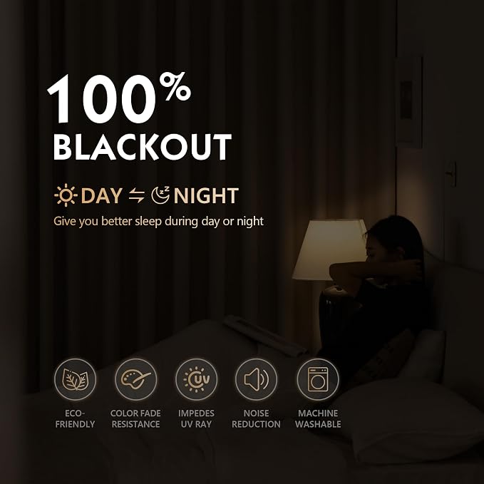 FMFUNCTEX 100% Blackout Curtains - Image 4