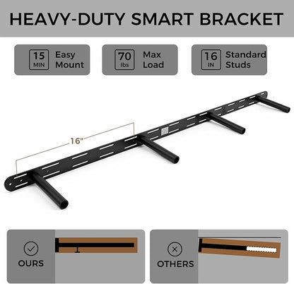Floating Shelves 60 inch Long 8 "deep Set of 2, Heavy Duty Wood Wall Mounted - Image 3