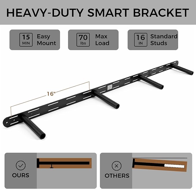 Rusitc Floating Shelves 60 inch Long 8 "deep Set of 2, Heavy Duty Wood Wall - Image 4