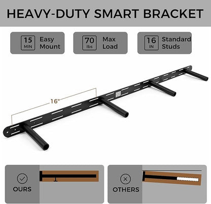 Rusitc Floating Shelves 60 inch Long 8 "deep Set of 2, Heavy Duty Wood Wall - Image 4