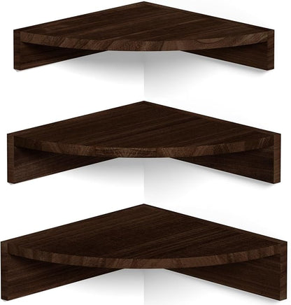 Alsonerbay Corner Shelf Wall Mount, Rustic Wood Shelves by Alsonerbay