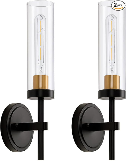 Hardwired Wall Sconces Set of Two, Modern Farmhouse Wall Mount Lights by SANTOSTOCK