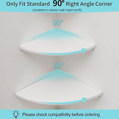 Corner Shelves, Floating Corner Shelf, Round End Wall Mount - Image 4