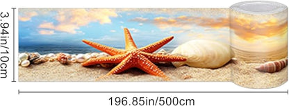 HOMETITUTE Wallpaper Border Peel and Stick Beach Sunset Texture Decorative Wall - Image 3