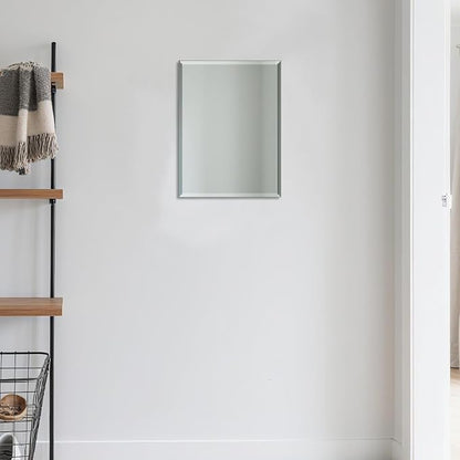 Beveled Bathroom Mirror for Wall, Rectangle Frameless Wall Mirror 16" x 12" - Image 9