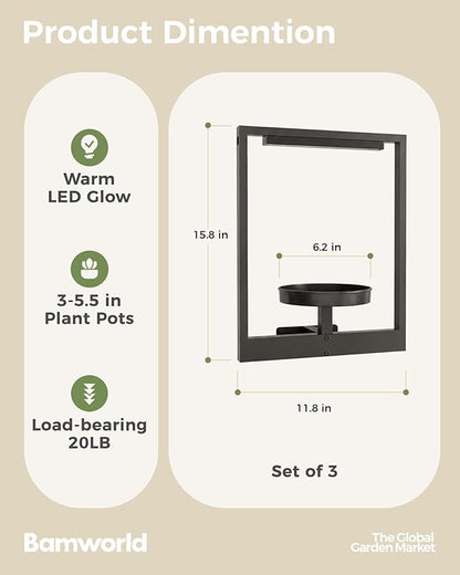 Bamworld Hanging Planters for Indoor Plants Wall Decor Outdoor Living Room - Image 2