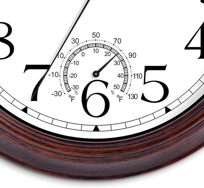 KECYET 8.5 Inch Outdoor Wall Clock - Image 7