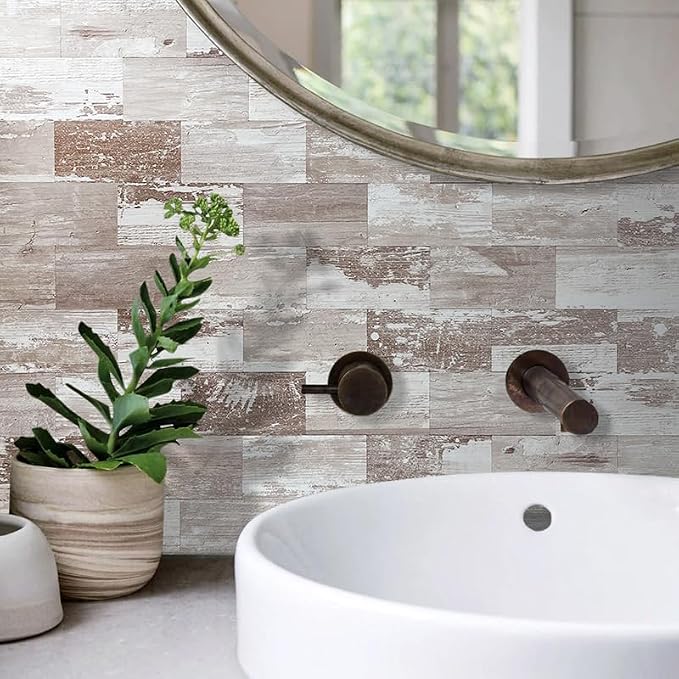 AULIGET 3" x 6" Subway Tile Peel and Stick Backsplash, Thick PVC Stick on Wall - Image 6