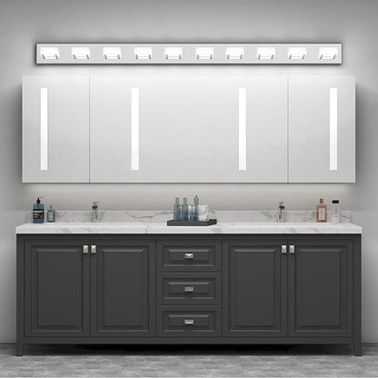 Ralbay 66inch Chrome Bathroom Vanity Lights Stainless Steel Acrylic LED Modern - Image 6
