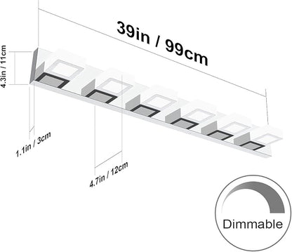 Ralbay Modern Chrome Bathroom Vanity Lights Dimmable 6 Lights Acrylic Stainless - Image 2