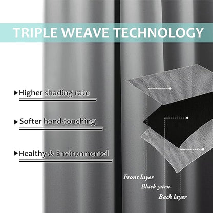 NICETOWN Full Shade Curtain Panels, Pair of Energy Smart & Noise Blocking Out - Image 6