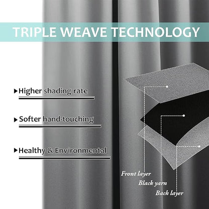 NICETOWN Total Shade Curtains and Draperies, Heavy-Duty Full Light Shading - Image 6