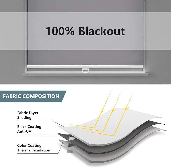 Customize Cordless Roller Shades Blackout Blinds - Image 4