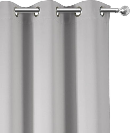 LEMOMO Light Grey Blackout Curtains 34 x 63 Inch Length/Set of 2 Curtain - Image 7