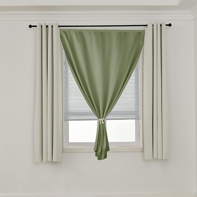 AJAZZ 100% Window Blinds Blackout Portable Blackout Curtains Adhesive Curtains - Image 7