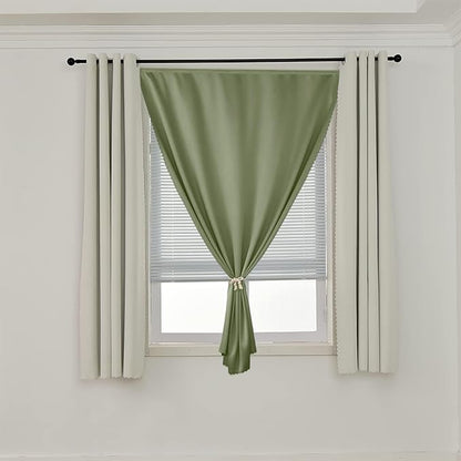 AJAZZ 100% Window Blinds Blackout Portable Blackout Curtains Adhesive Curtains - Image 7
