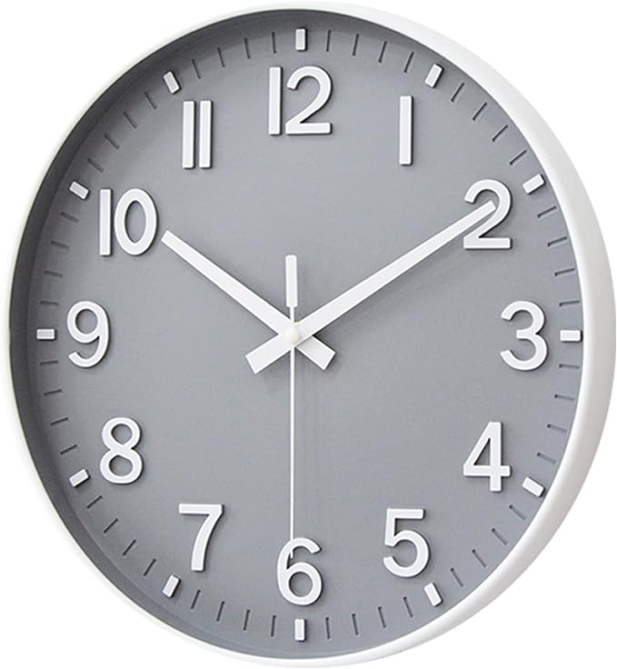 HZDHCLH Wall Clocks Battery Operated, Wall Clock Gray, 14 inch Wall Clock - Image 2