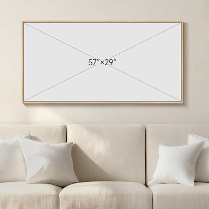 Framed Neutral Horizontal Abstract Wall Art - Image 3