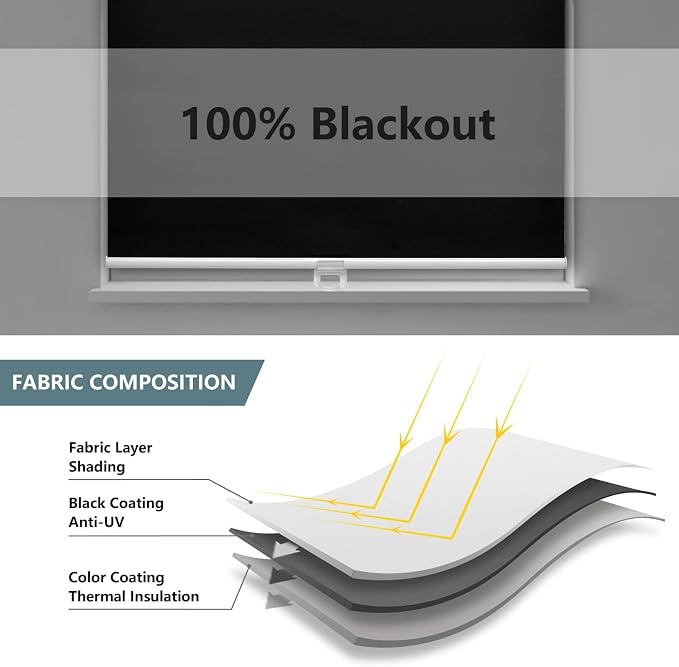 Customize Cordless Roller Shades Blackout Blinds - Image 4