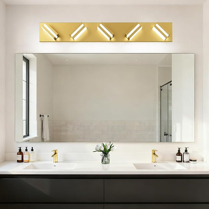 IZORRO LED Modern Bathroom Lights Fixtures, Brushed Glod Acrylic Wall Lighting - Image 7