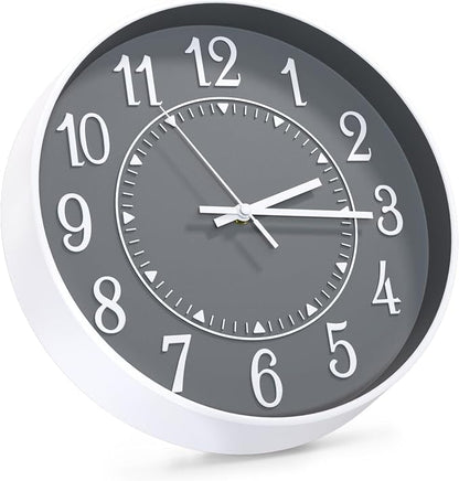 Wall Clock Modern Non-Ticking Battery Operated Silent Wall Clocks Simple Style - Image 2