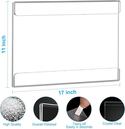 EHWINE 8 Pack 11x17 Wall Mount Acrylic Sign Holder, Horizontal Wall Signs Photo - Image 3