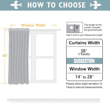 ChrisDowa Blackout Curtains 45 Inches Long - Image 5