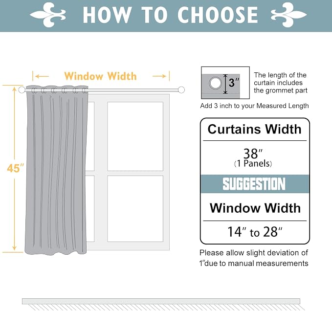 ChrisDowa Blackout Curtains 45 inches Long - Image 5