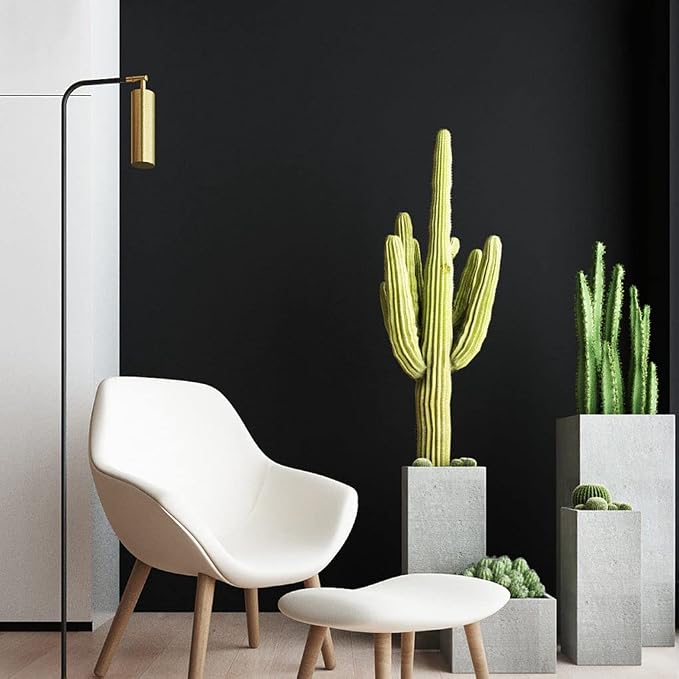 Arthome 23.6"x200" Black Wallpaper Peel and Stick Contact Paper, Matte Black - Image 2