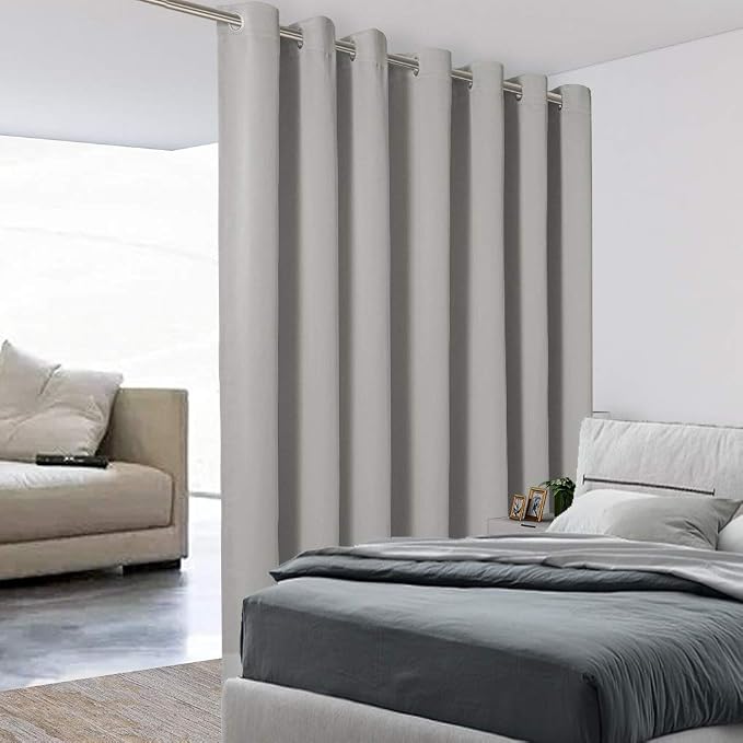 BONZER Room Divider Curtain Total Privacy Wall Wide Grommet Room Darkening by Bonzer