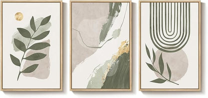 3 Piece Large Framed Abstract Boho Wall Art - Image 6